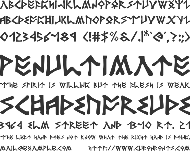 Rosicrucian font preview