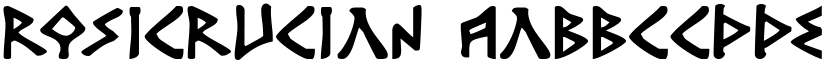 Rosicrucian font