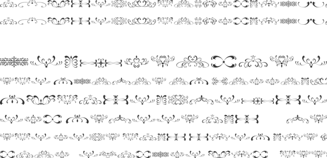 filigrees and ornaments ST font preview