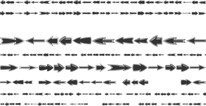 VN Arrows font preview