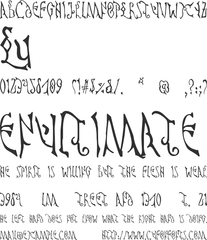 Cyprian font preview