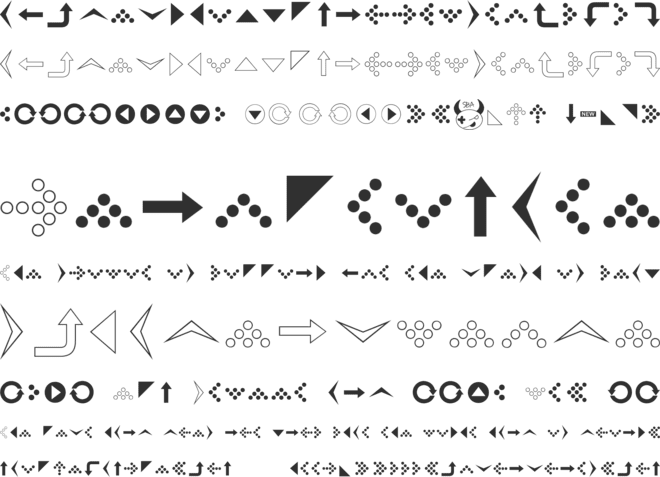 SimpleDirectionArrows font preview