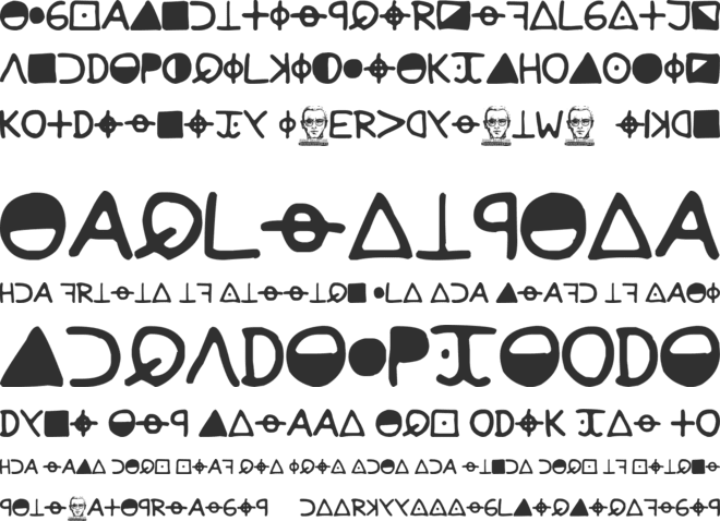 zodiac killer code font preview