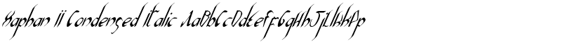 Xaphan II Condensed Italic font