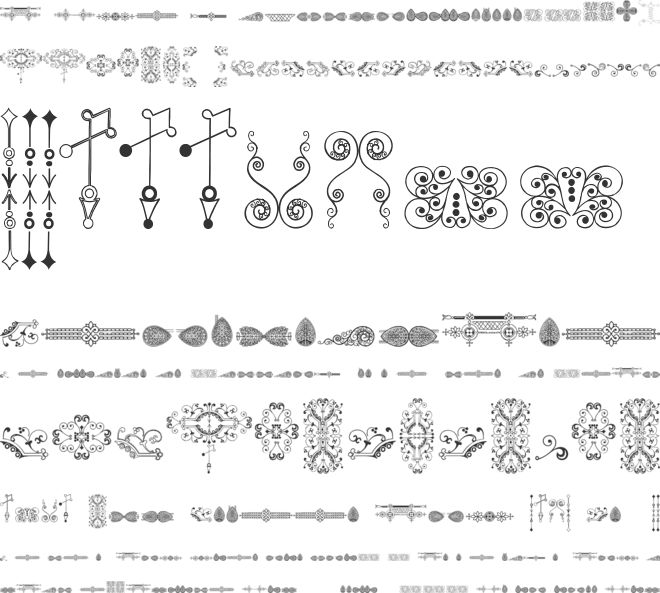 Naive Ornaments Free font preview