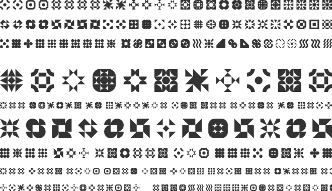 5Geomedings font preview