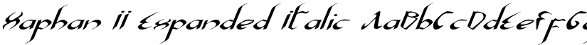 Xaphan II Expanded Italic font