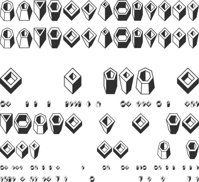 Basic Objects font preview