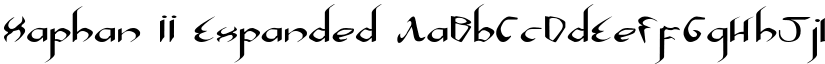 Xaphan II Expanded font