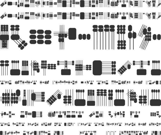 Lines and Objects font preview