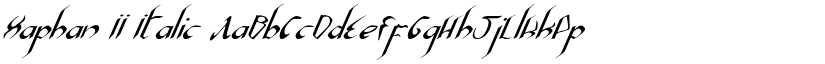 Xaphan II Italic font