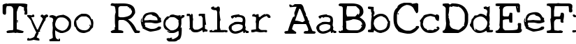 Typo Regular font
