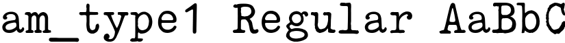 am_type1 Regular font