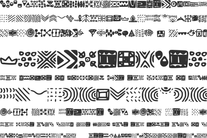 Patterns font preview