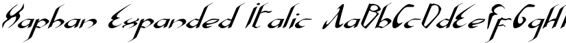 Xaphan Expanded Italic font
