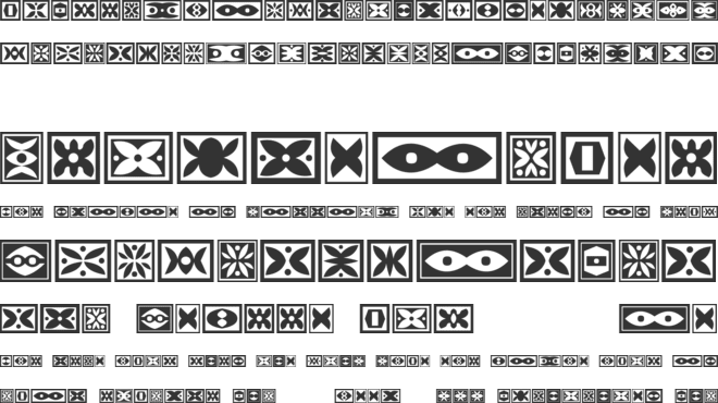 Ornament Borders font preview