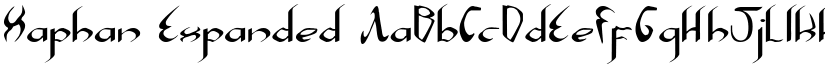 Xaphan Expanded font