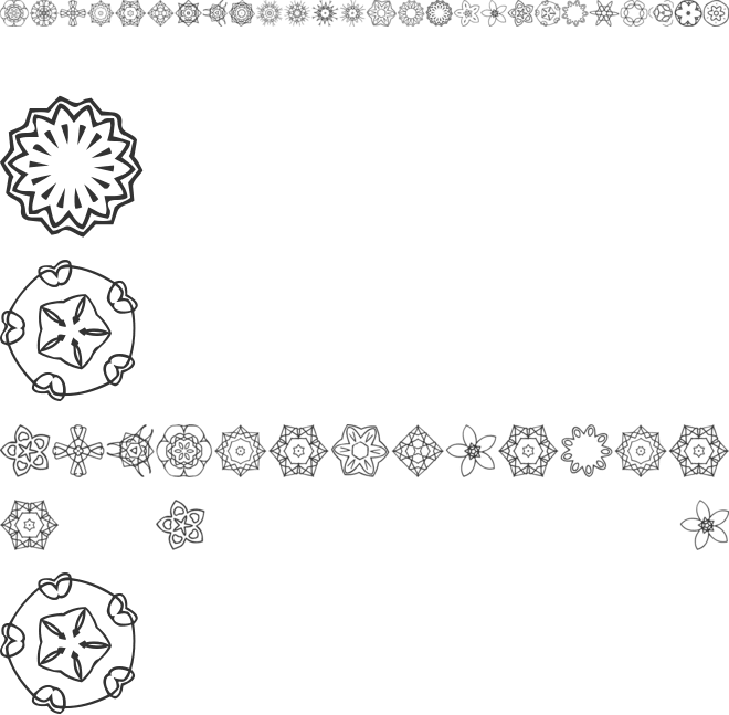 JI Kaleidoscope Bats 2 font preview