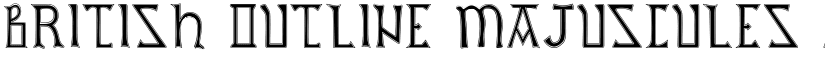British Outline Majuscules font