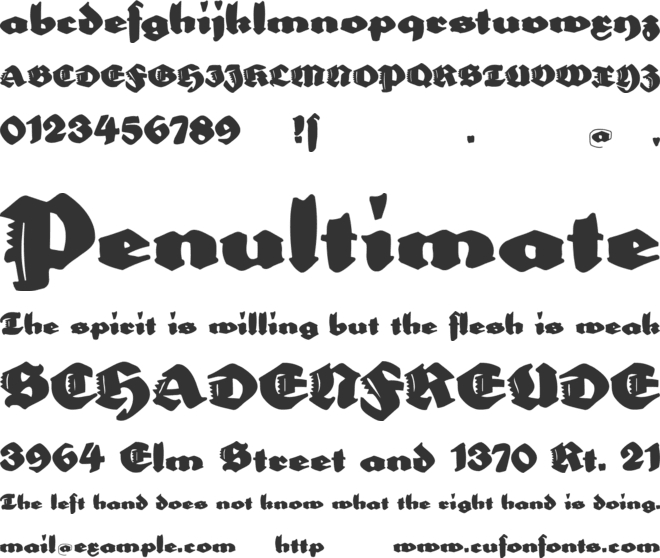 Big Ella font preview