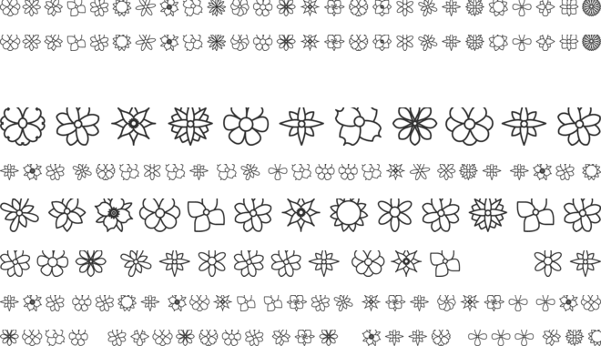 Flowers St font preview