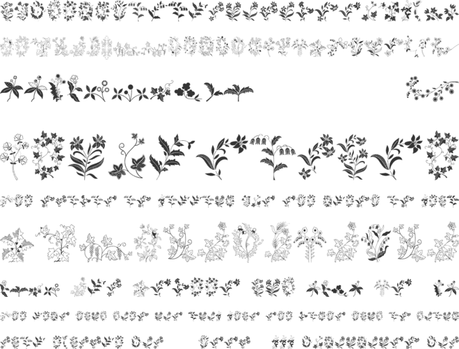 Azalleia Ornaments Free font preview