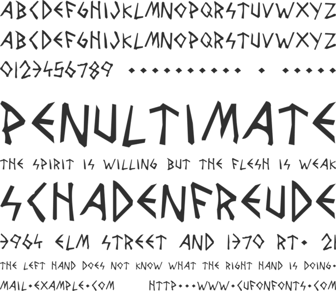 Wolves and Ravens font preview