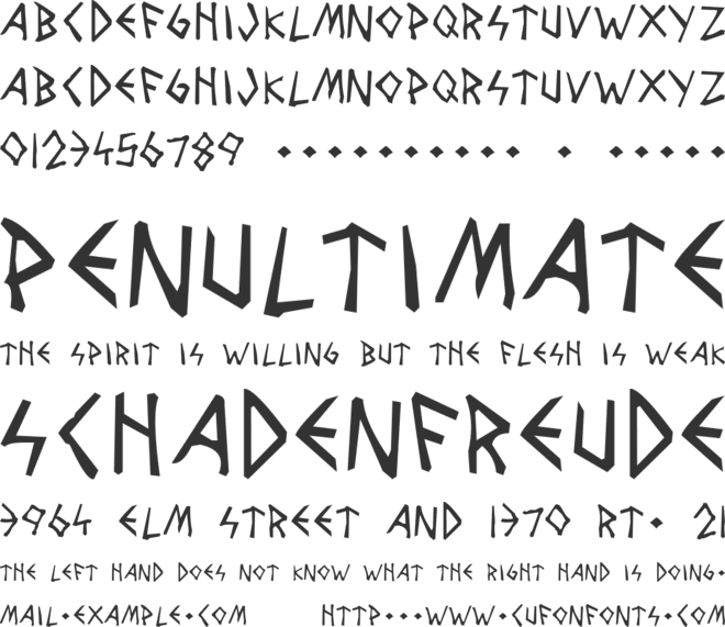 Wolves and Ravens font preview