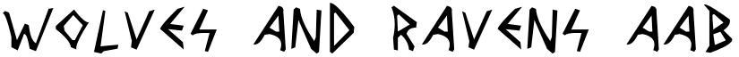 Wolves and Ravens font
