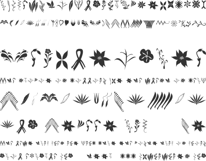 Crafters Flowers font preview