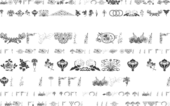 wmflowers3 font preview