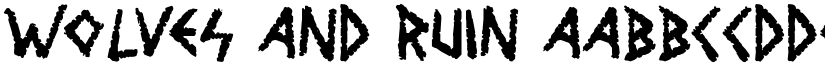 Wolves and Ruin font
