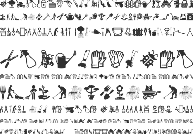 Garden Icons font preview