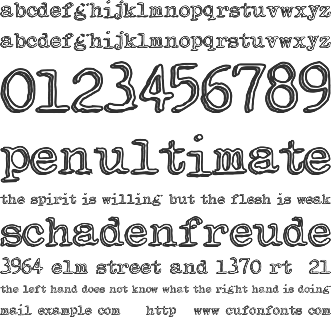 IndieRock font preview