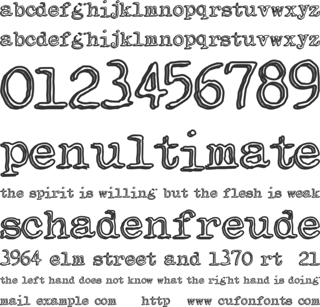 IndieRock font preview