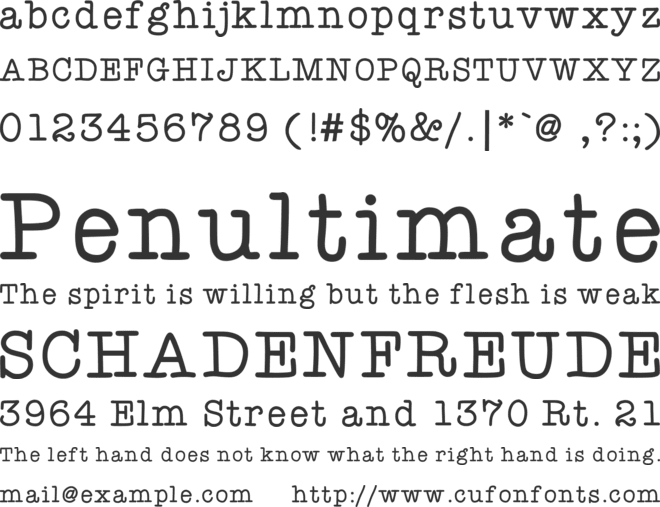 KBYoureJustMyType font preview