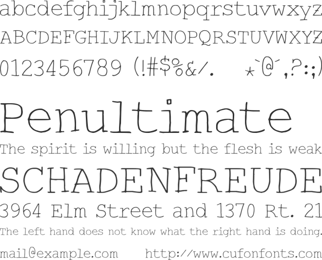 HandTypist font preview