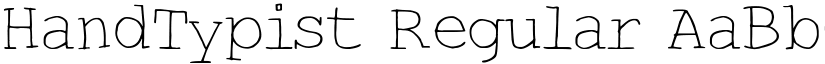 HandTypist Regular font