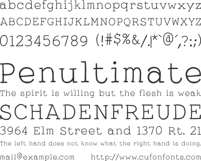 Smart Chameleon font preview