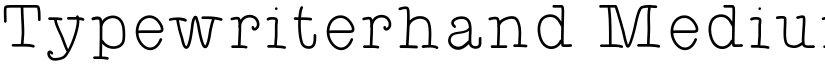 Typewriterhand Medium font