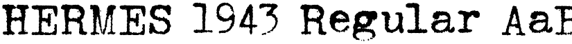 HERMES 1943 Regular font