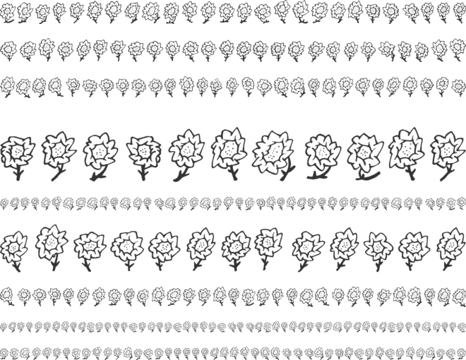 FE Majas Flowers font preview