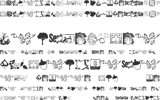 KR Fabulous Fall font preview