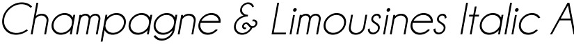 Champagne & Limousines Italic font