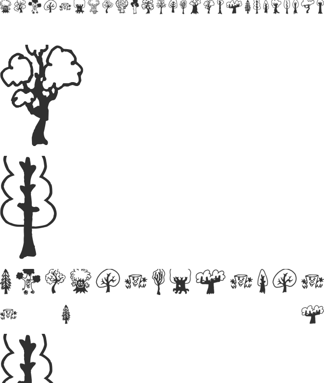Trees Friends font preview