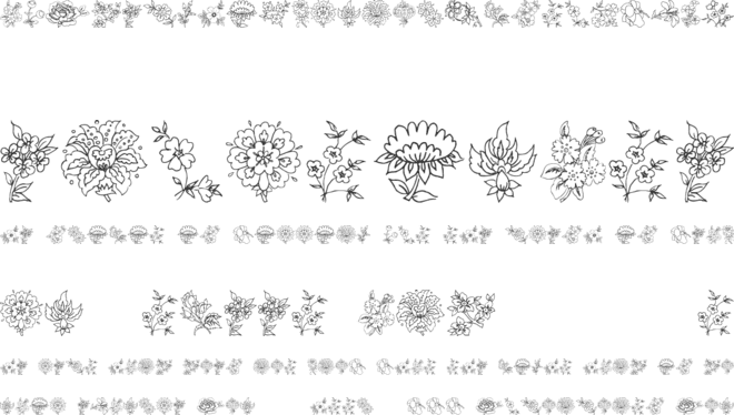 Traditional Floral Design II font preview