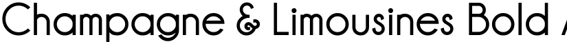 Champagne & Limousines Bold font