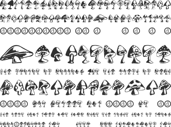 Shrooms font preview