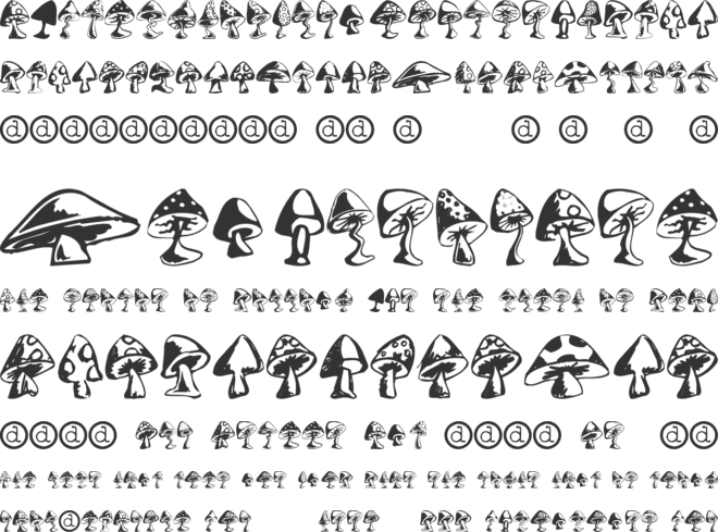 Shrooms font preview