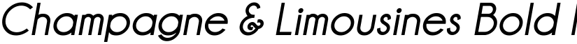 Champagne & Limousines Bold Italic font
